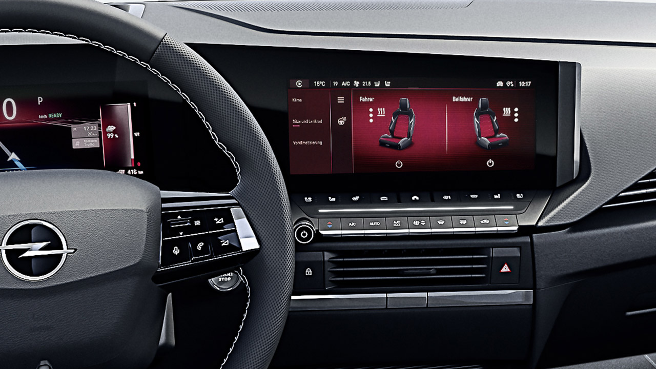 Opel Astra Electric - Prémiové pohodlí - Vyhřívané prvky Opel Astra Electric